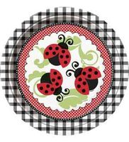 Lively Ladybugs 9 Inch Plates 8 Ct (3 Piece/Pack) - 44095U