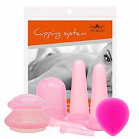 SPEQUIX Face Body Cupping Therapy Set Massage Therapy Set Anti Cellulite Cup Silicone Massage Cups Vacuum Suction Cups for Facial Body Massage,Muscle Relaxation,Pain Relief (Pink)