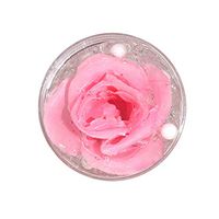 bromrefulgenc Slime Stress Reliever Toy,100ml Faux Rose Beads Sequins Clear Slime Putty Plasticine Stress Relief Fun Gift for Children Pink
