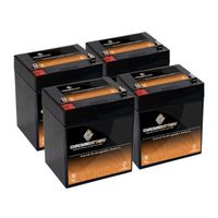 12V 6AH SLA Battery Replaces np5-12 npx-25 hr5.8-12 rbc29 gp1250-4PK