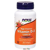 Now Foods Vitamin D3 1000 IU - 360 softgels (Pack of 3)