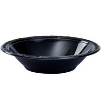Hanna K. Signature Collection 50 Count Plastic Bowl, 12-Ounce, Black