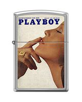 Zippo Playboy Cover February 1972 Pocket Lighter, Brushed Chrome