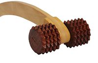 IndiaBigShop Wooden 2 Cutting Ring Small Massager, Pain Relief Massager, Hand Reflexology Massager, Back Massagers, Acupressure Neck Massager