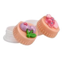 TONSEE Cute Contact Lens Box Holder Container Case Travel Portable (Orange)