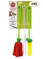 Long Bottle Brush Cleaner Set (3-in-1) and Straw Brushes | Thick and Thin Dish Brush Set with Straw Cleaners for Washing Baby Bottle, Water Bottles, Mugs