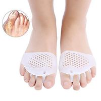 Corrector Toe 2 Pair Separators For Toes Silicone Straightener Correction Bunion Pain Relief Hallux Valgus Foot Care Protector Toe(White)