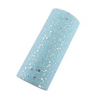 Healifty Organza Ribbon Roll Glitter Sheer Ribbon Wedding Birthday Party Decoration Gift Wrapping 15cm Tiffany Light Blue