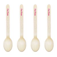 Dress My Cupcake Natural Wood Candy 200-Pack Buffet Spoons DIY Kit, Fat Free, Fuchsia
