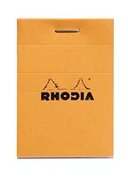 Rhodia Head Stapled Pad, No10 A8, Square ruling - Orange