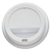 Traveler Drink-Thru Lids, Fits 10oz Cups, White, 100/Pack, 10 Packs/Carton
