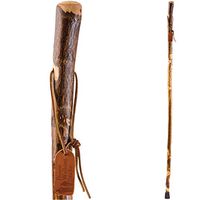 Brazos Trekking Pole Hiking Stick for Men and Women Handcrafted of Lightweight Wood and made in the USA,  Hawthorn,  48 Inches