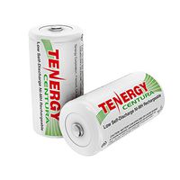 Tenergy Centura NiMH Rechargeable C Batteries, 4000mAh C Battery, Low Self Discharge C Cell Battery, Pre-Charged C Size Battery, 2 Pcs
