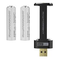 AmpTorrent AA Batteries Lithium/Li-ion Rechargeable USB Charger Set 1.5V Constant Output, 1.5Hours Fast Charging, 2200mWh Electrical Core Power, ECO-Friendly and Recyclable Batteries