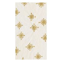Caspari Starry Paper Guest Towel Napkins in Ivory, Four Packs of 15
