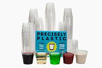 250 Shot Glasses Premium 1oz Clear Plastic Disposable Cups, Perfect Container for Jello Shots, Condiments, Tasting, Sauce, Dipping, Samples