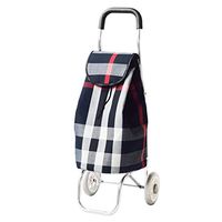 Rolling Walkers Folding Shopping Cart Shopping Cart for The Elderly Household Aluminum Alloy Pull Cart Can Bear 60 Kg (Color : Black, Size : 863630cm)