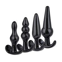 BATEER 4Pcs/Set Soft Silicone Trainer Kit Anale Pugs Beginner Set for Couples Pleasure