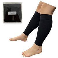 Presadee Shin 8-15 mmHg Mild Compression Leg Fatigue Circulation Calf Sleeve (Black, L/XL)