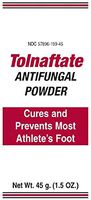 AMZ Antifungal Foot Powder. Packet of Antifungal Powder 1.5 oz. with 1% Strength. Super Absorbent Tolnaftate Powder for athlete's foot. Relieves pain and irritations Latex Free.