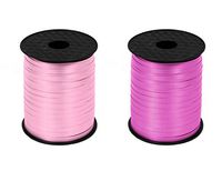2pcs 500yrds Curling Ribbon,Gift Wrapping, Balloon, Floral, Thank You, Decorative Ribbon (Light Pink + Fuchsia)