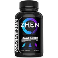 Zhen Naturals Premium 500mg Magnesium Citrate/Oxide Supplement Supports Bone Health, Relaxation, Heart Health & Muscle Recovery -60 Vegetable Capsules