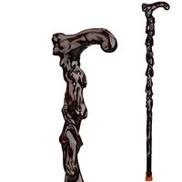 Finly The Old Wood Carving Wood Carving Iron Crutch Over Fu Pear Rosewood Cane Cane Walker Elderly
