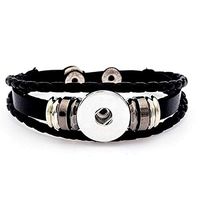 DIY 1pcs Handmade Leather bracelet For Noosa snaps chunk button A092 Cute Stylish Charm Trendy Bracelets Bracelet Jewerly Bangle Accessory Accessories Good