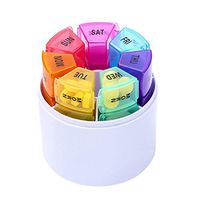 SUPVOX 7PCS/Set 7-Day Pill Organizer Weekly Pill Container Case Box Dispenser for Vitamins Supplements and Medication