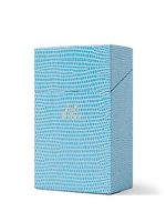 Hard Box Full Pack Cigarette Case/King Size for 84mm cigarette/Hand Made in Korea/Leather Paper Case and Pattern Printed Case (Sky Blue)