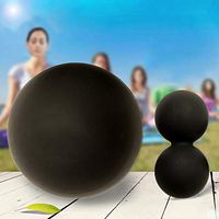 Risefit Massage Balls Set, Lacrosse Ball Peanut for Neck Shoulder Back, Spiky Ball for Plantar Fascilitis, Massage Balls for Deep Tissue (Lacrosse Ball Set - Black)