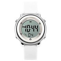 JOLLY Led Children's Watch Primary School Jelly Bracelet Men and Women Fashion Trend Waterproof Luminous Electronic Watch (Color : White)