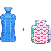 YUN Hot Water Bottle PVC Water Warm Water Bag Hand Warmer Used to Relieve Pain (Color : Blue)