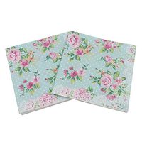 BESTOYARD Flower Napkin Floral Printed Napkin Paper for Wedding Birthday Baby Shower Dinner Party 40Pcs
