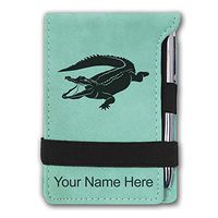 Mini Notepad, Alligator, Personalized Engraving Included (Teal)