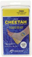 Tuli's Cheetah Heel Cup with Compression Ankle Support Sleeve, Foot Protection for Gymnasts and Dancers, Lightweight, Fitted Large, Single