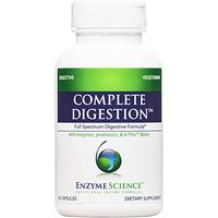 Enzyme Science - Complete Digestion, Full Support for Digestive Health and Help Reducing Gas, Bloating, Indigestion, and Irregularity with 125 Billion CFU Probiotics, Vegetarian, 90 Capsules (FFP)