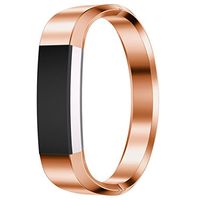 Rocketed Compatible for Fitbit Alta/Alta HR, Women Men Polishing Stainless Steel Closure Replacement Metal Band Bracelet Strap for Fitbit Alta/Alta HR Fitness Tracker