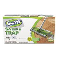 -- Sweep & Trap System, 10" x 8" Head, 46" Handle, Green/Silver