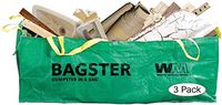 BAGSTER 3CUYD Dumpster in a Bag, Green (Pack of 3)