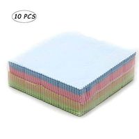 Gofypel Glasses Cloth Wipes, Microfiber Cleaning Cloths 10 Pack Square Cleaning Wipe for Lens, LCD Screen, Phone, TV, Glasses, Nail Art Kit