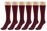 Silky Toes Women's Diabetic 6Pk Premium Soft Non-Binding Cotton Dress Sock (9-11, Burgundy - 6 Pairs)