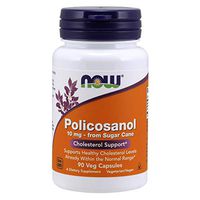 NOW Supplements, Policosanol 10 mg, Blend of Long-Chain Fatty alcohols (LCFAs) Derived from Sugar Cane, 90 Veg Capsules