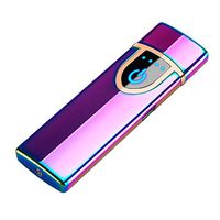 smallwoodi Electric Lighter,Touch Sensor USB Rechargeable Windproof Flameless Electric Cigarette Lighter Inductive Fingerprint Touch USB Charging Lighter Multicolor