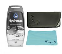 OPTX 20/20 Hydrotac Stick-On Bifocal Lenses | Magnifying Adhesive Reading Lens Sticker | Sunglass Magnifier Add On | 1 Pair | Bundle with Koala Glasses Cloth & Case, (+1.25 Magnification)