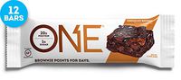 ONE Protein Bars, Chocolate Brownie, Gluten Free Protein Bars with 20g Protein and only 1g Sugar, Guilt-Free Snacking for High Protein Diets, 2.12 oz (12 Pack)