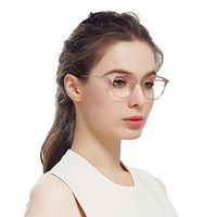 Jardin d'amour Designer Cat Eye Round Womens Mens Optical Glasses Metal Frames JA7205 Gold