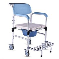HSRG 4 in 1 Multifunctional Portable Bidet Chair, Shower Chair with Wheels, for Elder Pregnant Woman, Disabled People Toilet Chair