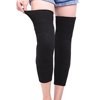 NACOLA 1Pair Autumn Winter Knee Compression Sleeves Wool Cashmere Elastic Warm Thicken Long Knees Brace Knee Support For Joint Pain Relief Outdoor Sports Cycling