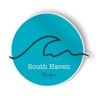 Squiddy South Haven Michigan Wave - Vinyl Sticker Decal for Phone, Laptop, Water Bottle (2.5" high)